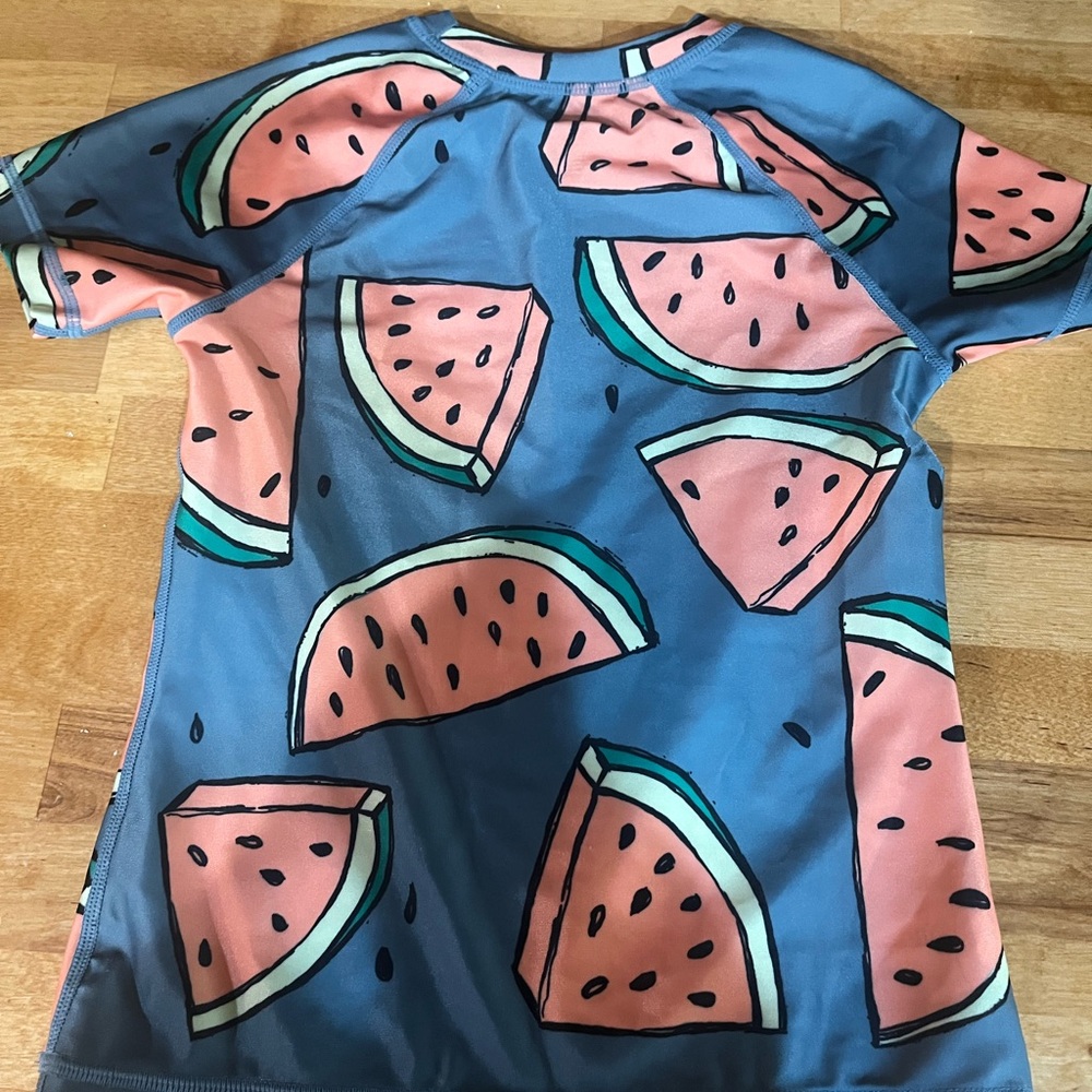 Tea Collection Blue and Pink Watermelon Rashguard